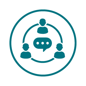 Icon of people connecting. 