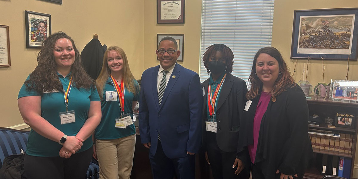 AACC students meeting with Maryland state officials.