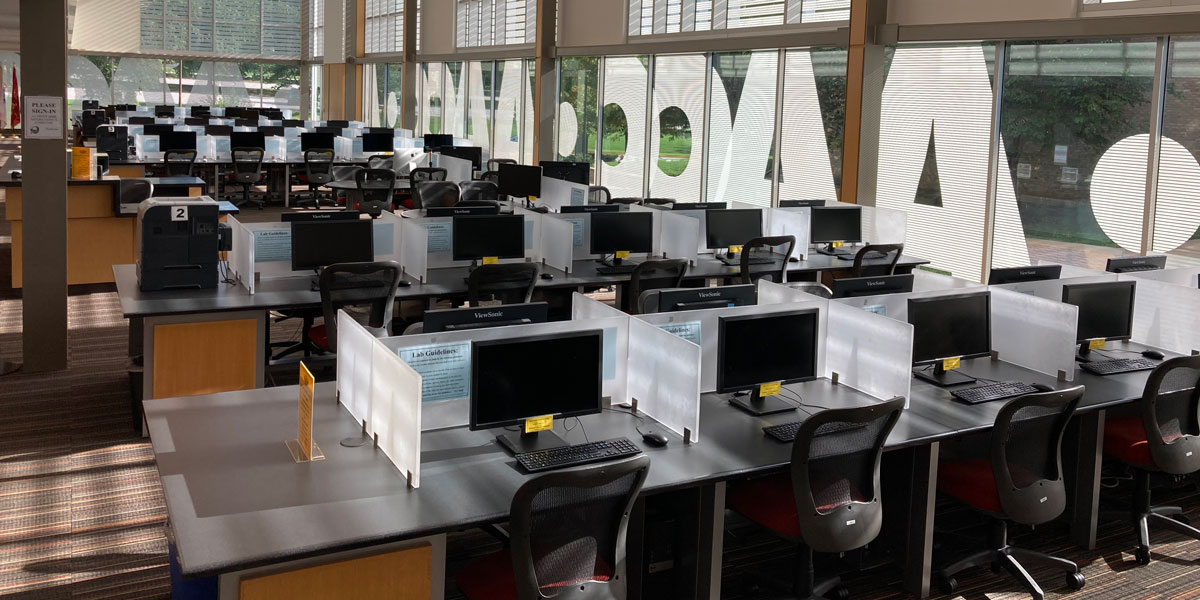 Technology Learning Center Lab located in the Andrew Truxal Library on the Arnold Campus