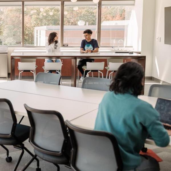 Students inside IDEA Lab.